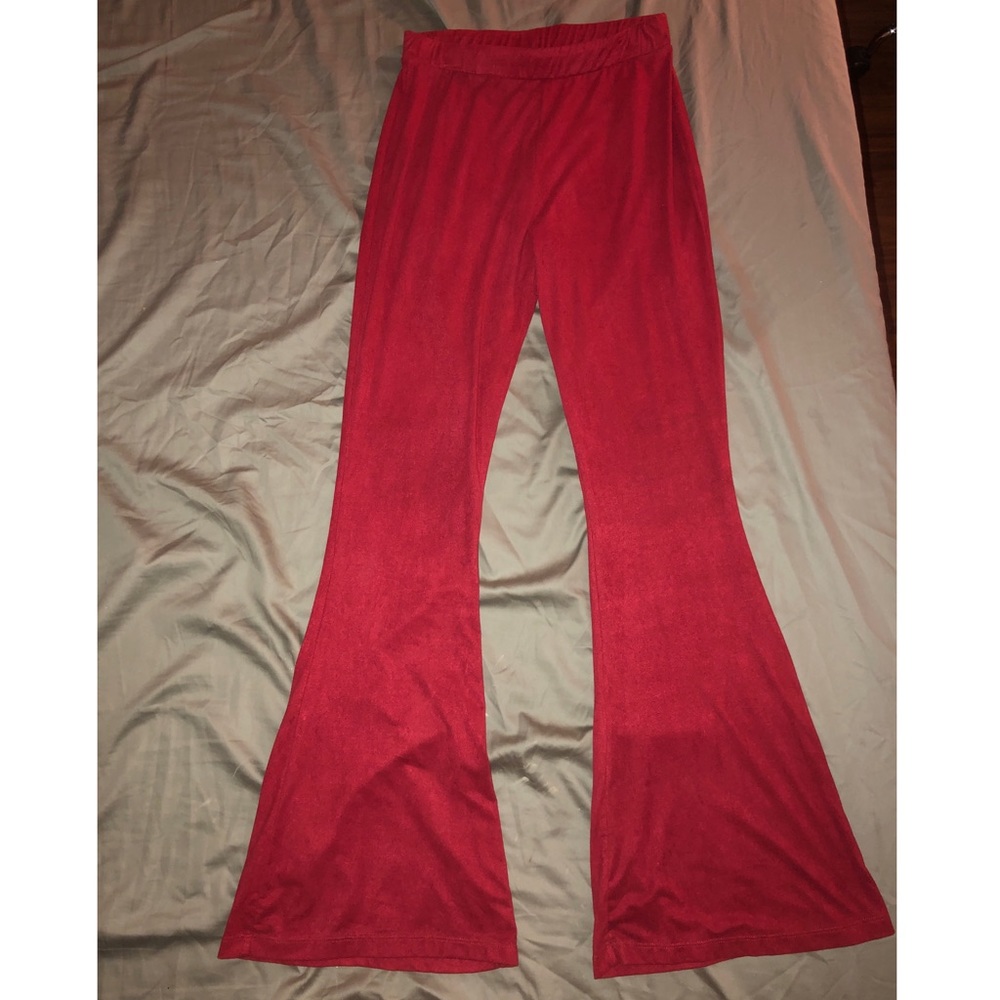 earthbound trading co. velvet flare pants - M